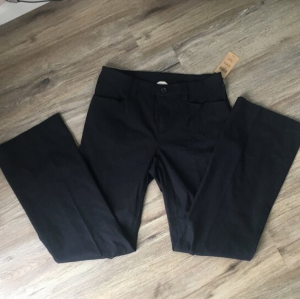 NWT Duluth Trading Co Women’s Black Straight-Leg Stretch Work/Dress Pants 6×31